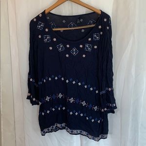 Gap embroidered linen shirt